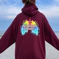 Respiratory Therapist Nurse Rt Lung Definition Mother's Day Women Oversized Hoodie Back Print Maroon