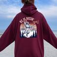 He Is Risen-Rizzin' Easter Jesus Christian Faith Basketball Women Oversized Hoodie Back Print Maroon