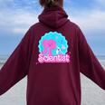 Scientist Lab Week 2024 Girl Women Women Oversized Hoodie Back Print Maroon