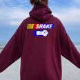 Shake And Bake Family Lover Dad Daughter Son Matching Women Oversized Hoodie Back Print Maroon