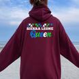 Sierra Leone Queen Women Oversized Hoodie Back Print Maroon