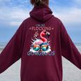 I Am So Flocking Gorgeous Pink Flamingo Cute And Sassy Women Oversized Hoodie Back Print Maroon
