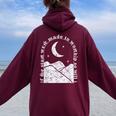 If The Stars Were Made To Worship So Will I Christian Boho Women Oversized Hoodie Back Print Maroon