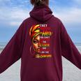 I Am The Storm Junenth Black History Month African Women Women Oversized Hoodie Back Print Maroon