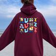 Toy Aunt Story Boy Mom Mother's Day For Womens Women Oversized Hoodie Back Print Maroon