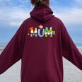 Toy Story Mama Boy Mom Mommy Happy Mother's Day Women Oversized Hoodie Back Print Maroon