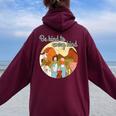 Vegan Bee Kind To Every Kind Animal Meat Vegetarian Vegan Women Oversized Hoodie Back Print Maroon