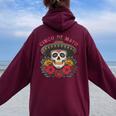 Vintage Cinco De Mayo Mexico Women Oversized Hoodie Back Print Maroon