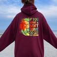Volleyball- If You Want A Soft Serve N Girl Women Oversized Hoodie Back Print Maroon