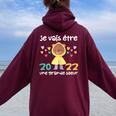 I Will Become Big Sister 2022 Bear Women Oversized Hoodie Back Print Maroon