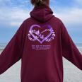 I Will Remember For You Butterfly Alzheimer's Awareness Women Oversized Hoodie Back Print Maroon