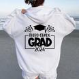 2024 Third Grade Graduate Last Day Of School Senior 2024 Women Oversized Hoodie Back Print White