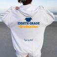 8Th Eighth Grade Graduation Sign My Grad Party Women Oversized Hoodie Back Print White