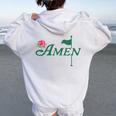 Amen Master Golf Azalea Tournament Pink Golfing Girl Flower Women Oversized Hoodie Back Print White