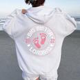 Big Sister 2022 Loading First Sibling Becoming Big Sister Women Oversized Hoodie Back Print White