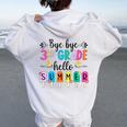 Bye 3Rd Grade Last Day Of School Last Day Of 3Rd Grade Women Oversized Hoodie Back Print White