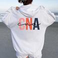 Cna Colorful Letters Nurse Christmas Pajamas Women Oversized Hoodie Back Print White