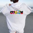 Cousin Of The Birthday Girl Mouse Family Matching Women Oversized Hoodie Back Print White