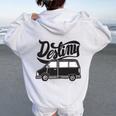 Destiny Minivan Van Dad Mom Parent Women Oversized Hoodie Back Print White