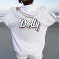 Dolly Youth Vintage First Name Dolly Women Oversized Hoodie Back Print White