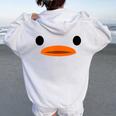 Duckie Duckling Ducky Rubber Duck Rubber Duck Yellow Women Oversized Hoodie Back Print White