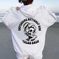 Expensive Difficult And Talks Back Messy Bun Women Oversized Hoodie Back Print White