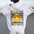 Field Day 2024 First Grade Fun Day Sunglasses Field Trip Women Oversized Hoodie Back Print White