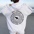 Laughing Hyena Mom Spiral For Girls Mother's Day Women Oversized Hoodie Back Print White