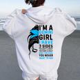 Gemini Girl May Birthday June Gemini Zodiac Sign Horoscope Women Oversized Hoodie Back Print White