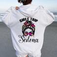 Girls Trip Sedona 2024 Weekend Birthday Squad Women Oversized Hoodie Back Print White