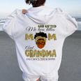 Goded Me Two Titles Mom Grandma Melanin Leopard Women Oversized Hoodie Back Print White