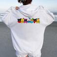 Grandpa Of The Birthday Girl Mouse Family Matching Women Oversized Hoodie Back Print White