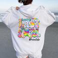 Groovy Happy Last Day Of School Para Life Women Oversized Hoodie Back Print White