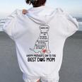 Happy Mother's Day To The Best Dog Mom Dog Lover Women Oversized Hoodie Back Print White