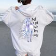 Just A Girl Who Loves Horses Horse Horseback Riding Women Oversized Hoodie Back Print White