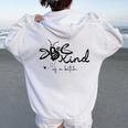 Be Kind Be Kind Of A Bitch Women Oversized Hoodie Back Print White