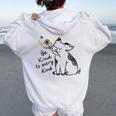 Be Kind To Every Kind Pig Women Oversized Hoodie Back Print White