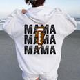 Mama Lightning Bolt Game Day Football Season Mom Women Women Oversized Hoodie Back Print White