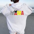 Mom And Dad Mama Of The Birthday Boy Mouse Family Party Women Oversized Hoodie Back Print White