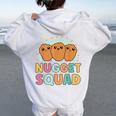 Nuggets Squad Matching For Girls Chicken Nuggets Women Oversized Hoodie Back Print White