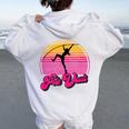 Pole Vault Fun Pole Vaulting For Girl Vaulters Women Oversized Hoodie Back Print White
