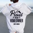 Proud New Homeowner 2024 First Home Buyer Women Women Oversized Hoodie Back Print White