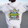 Proud Superhero Team 2024 Boys Girls Pre-K Crew Graduation Women Oversized Hoodie Back Print White