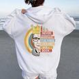 Quote Girl With Book Women Women Oversized Hoodie Back Print White