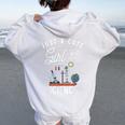 Scientist Lab Just A Cute Girl Who Loves Science Women Oversized Hoodie Back Print White