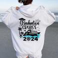 Senior Graduation Trip Cruise 2024 Ship Party Cruise Womens Women Oversized Hoodie Back Print White