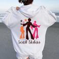 Sisters Funk Vintage 70S Costume Lover Rare Soul Music Women Oversized Hoodie Back Print White