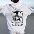 Smooth As Whiskey Sweet As Strawberry Wine Western Country Women Oversized Hoodie Back Print White