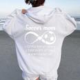 Soccer Mom A Little Bit Of Crazy And Whole Lot Of Love Women Oversized Hoodie Back Print White