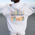 Swaddle Specialist Labor And Delivery Nicu Nurse Registered Women Oversized Hoodie Back Print White